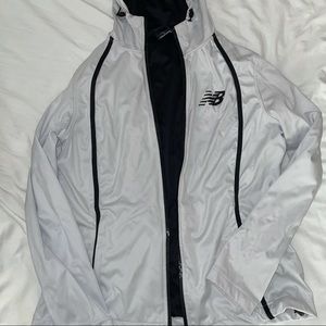 NEW BALANCE JACKET WHITE/VERY LIGHT BLUE